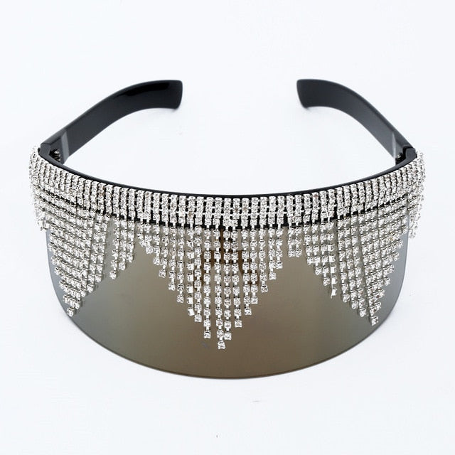 Oversized Diamond Mirror Sunglasses