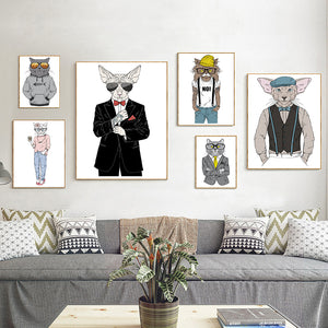 Funny Cat Posters Room Decor