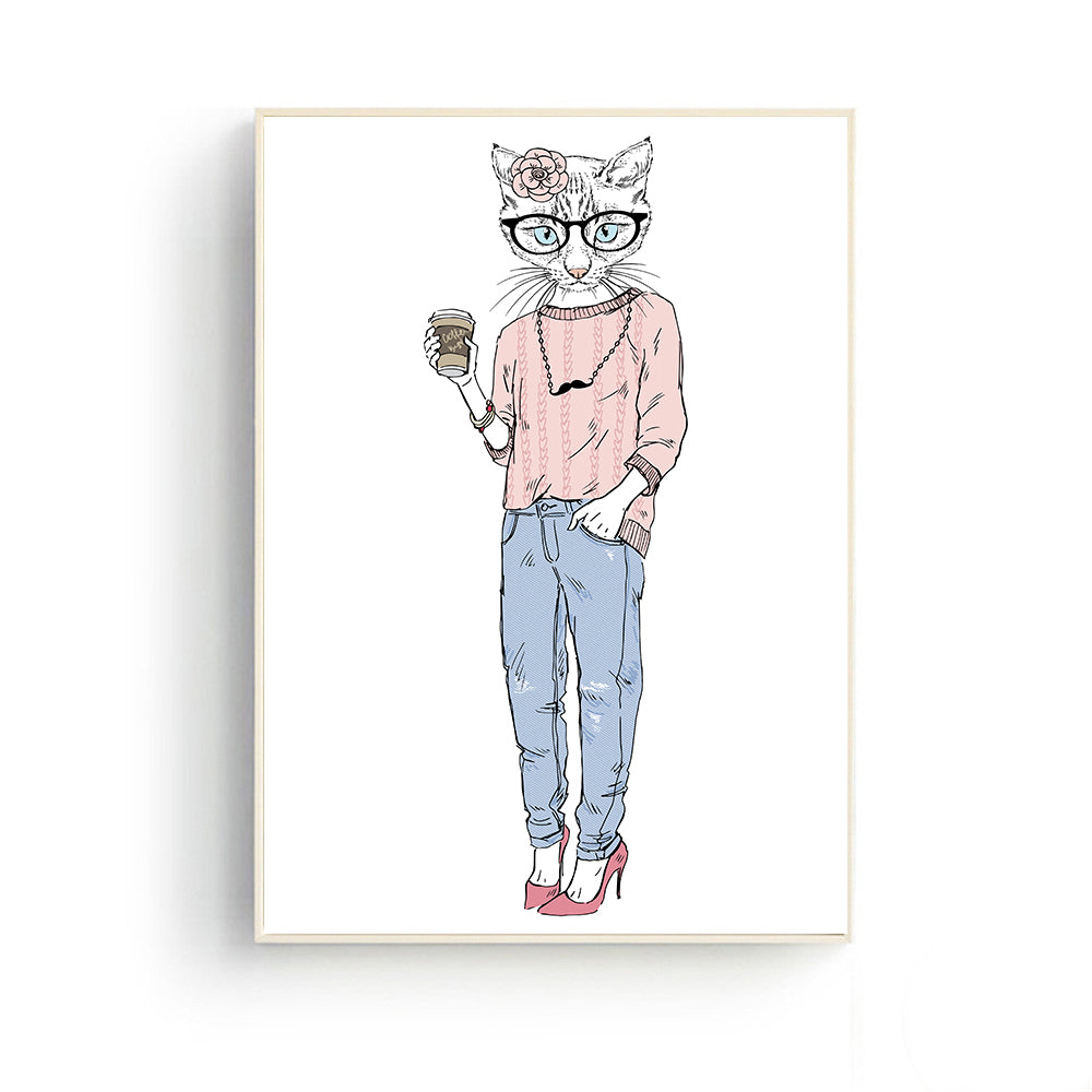 Funny Cat Posters Room Decor