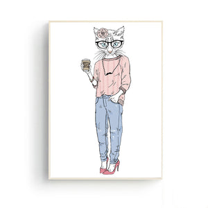 Funny Cat Posters Room Decor