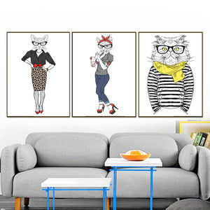 Funny Cat Posters Room Decor