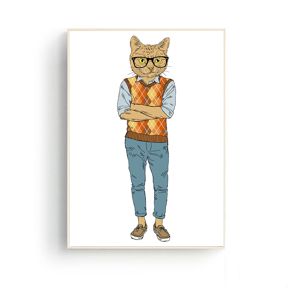 Funny Cat Posters Room Decor