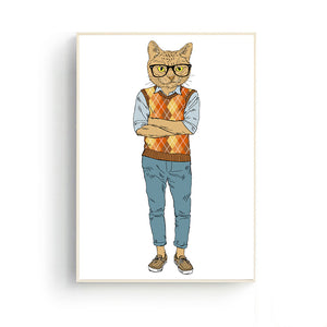 Funny Cat Posters Room Decor