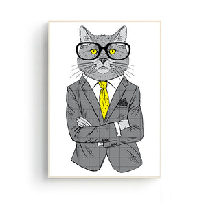 Funny Cat Posters Room Decor