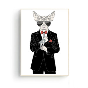 Funny Cat Posters Room Decor