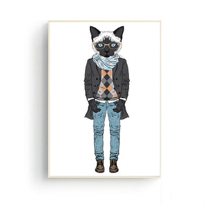 Funny Cat Posters Room Decor