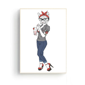 Funny Cat Posters Room Decor
