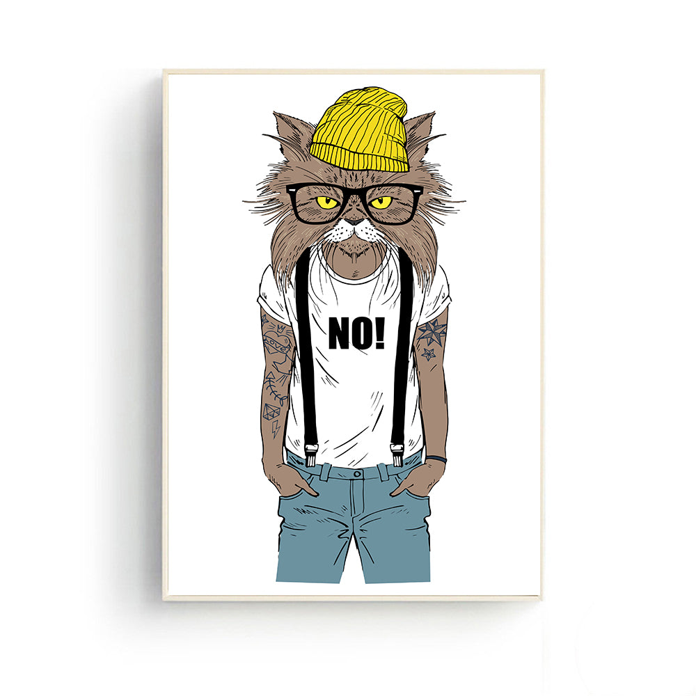 Funny Cat Posters Room Decor