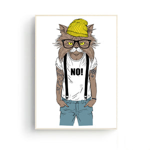 Funny Cat Posters Room Decor