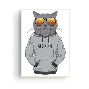 Funny Cat Posters Room Decor