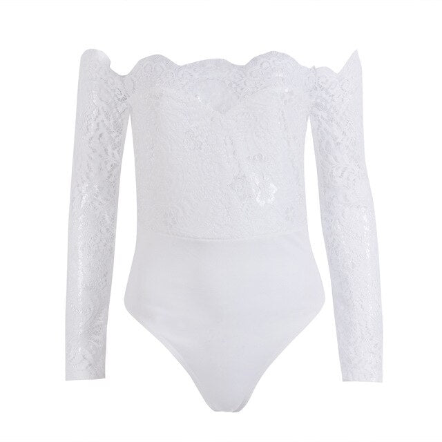 Elegant Off shoulder Lace Romper