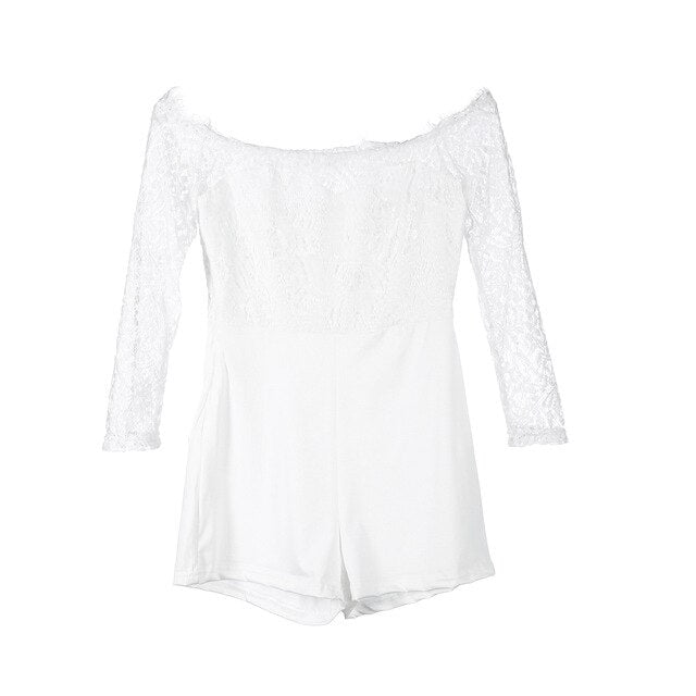 Elegant Off shoulder Lace Romper