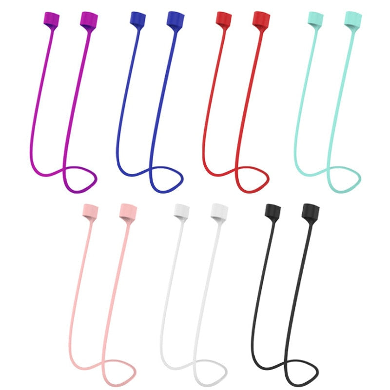 Anti-Lost Silicone Earphone Rope Holder Cable For Apple iphone X 8 7 AirPods