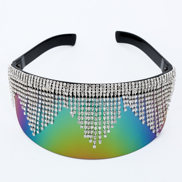 Oversized Diamond Mirror Sunglasses