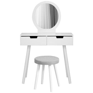 Dresser Table Mirror With Chair Set