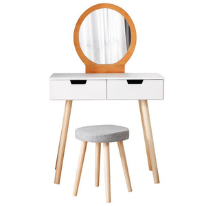 Dresser Table Mirror With Chair Set