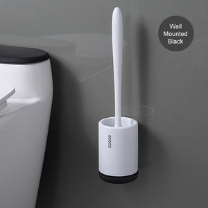 Silicone TPR Toilet Brush and Holder Quick Drain