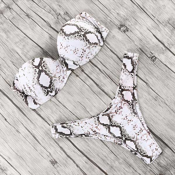 Leopard Print Push Up Bikini
