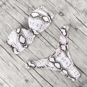 Leopard Print Push Up Bikini