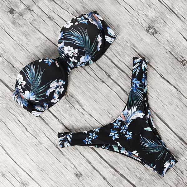 Leopard Print Push Up Bikini