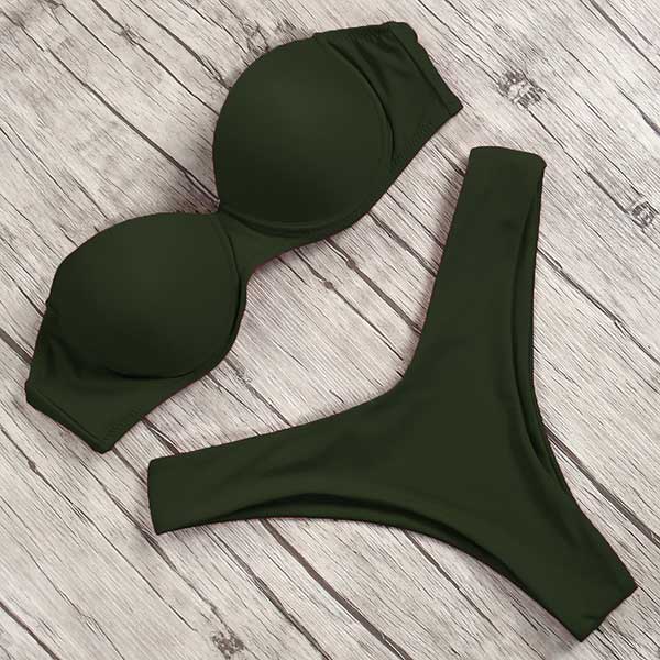 Leopard Print Push Up Bikini