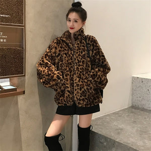 Leopard Fuzzy Coat