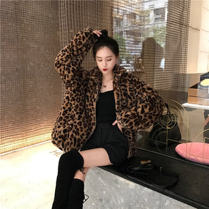 Leopard Fuzzy Coat