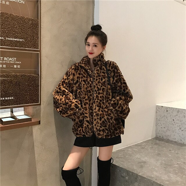 Leopard Fuzzy Coat