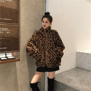Leopard Fuzzy Coat