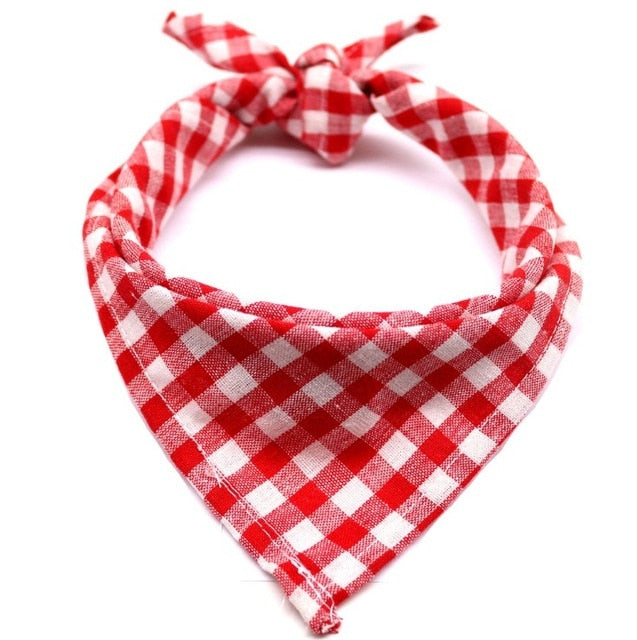 Cozy Cotton Plaid Pet Kerchief
