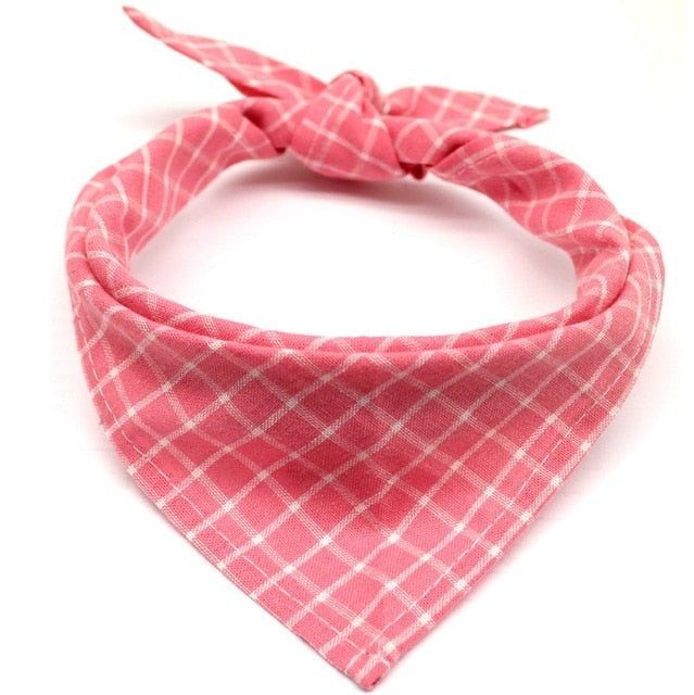 Cozy Cotton Plaid Pet Kerchief