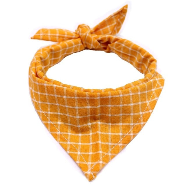 Cozy Cotton Plaid Pet Kerchief