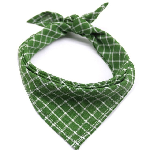 Cozy Cotton Plaid Pet Kerchief