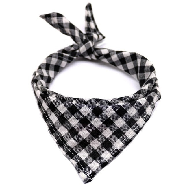 Cozy Cotton Plaid Pet Kerchief