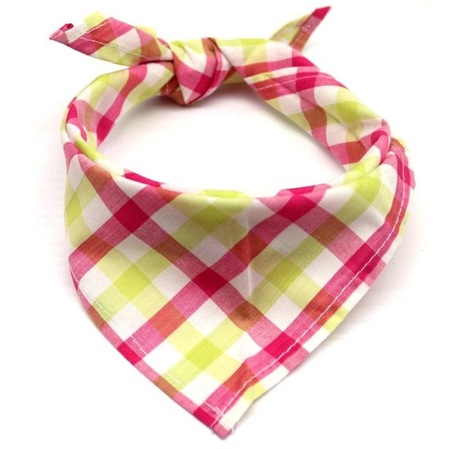 Cozy Cotton Plaid Pet Kerchief
