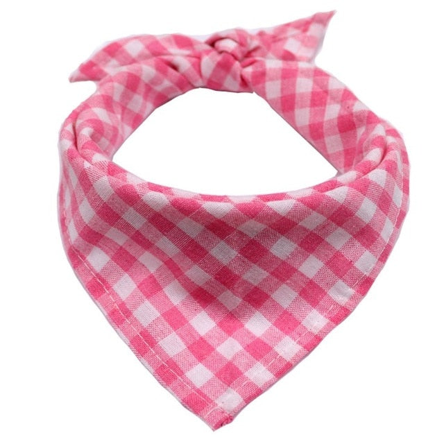 Cozy Cotton Plaid Pet Kerchief