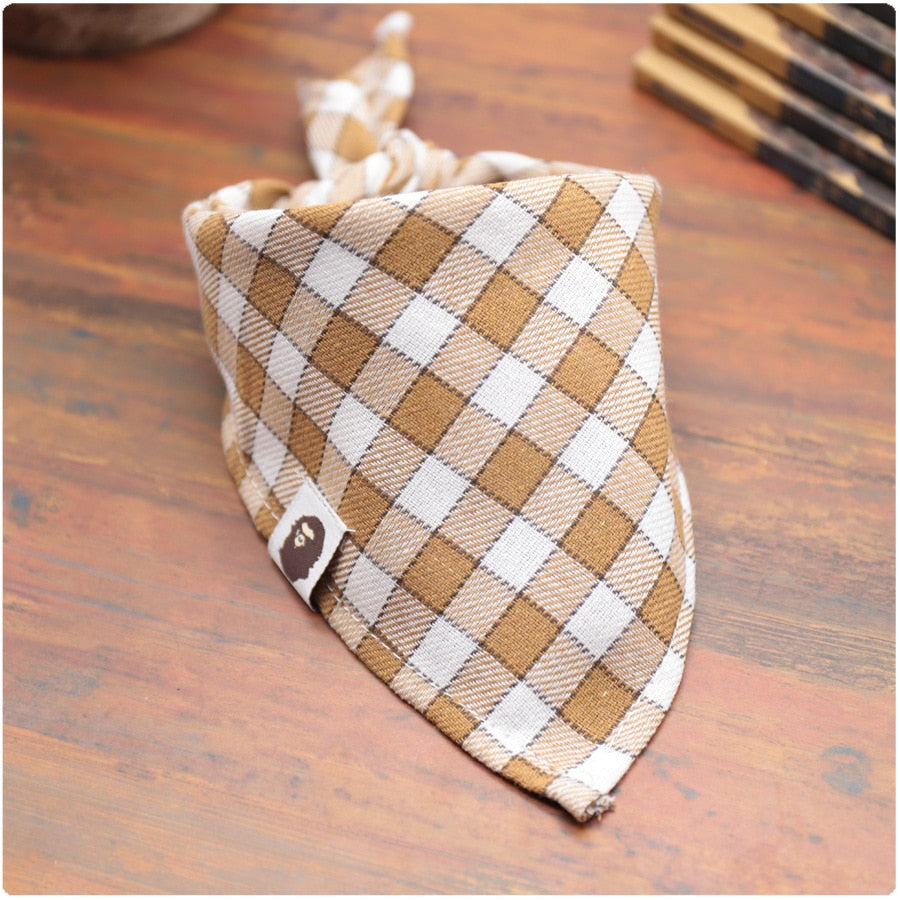 Cotton Plaid Pet Bandana