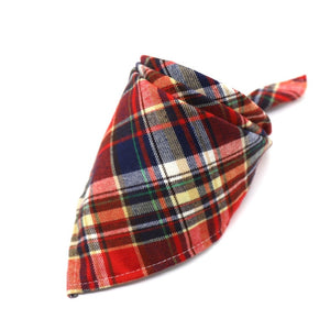 Cotton Plaid Pet Bandana