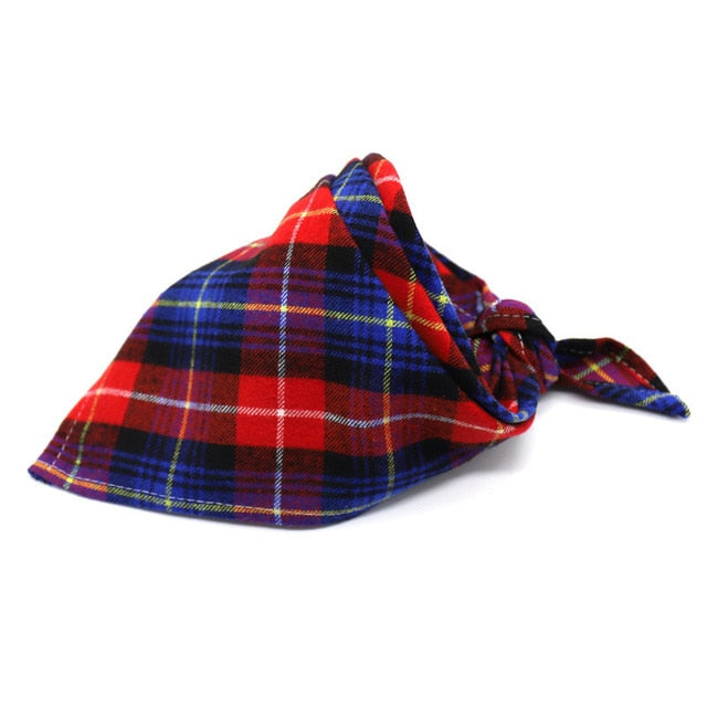 Cotton Plaid Pet Bandana