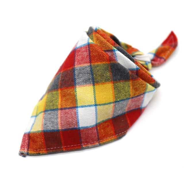 Cotton Plaid Pet Bandana
