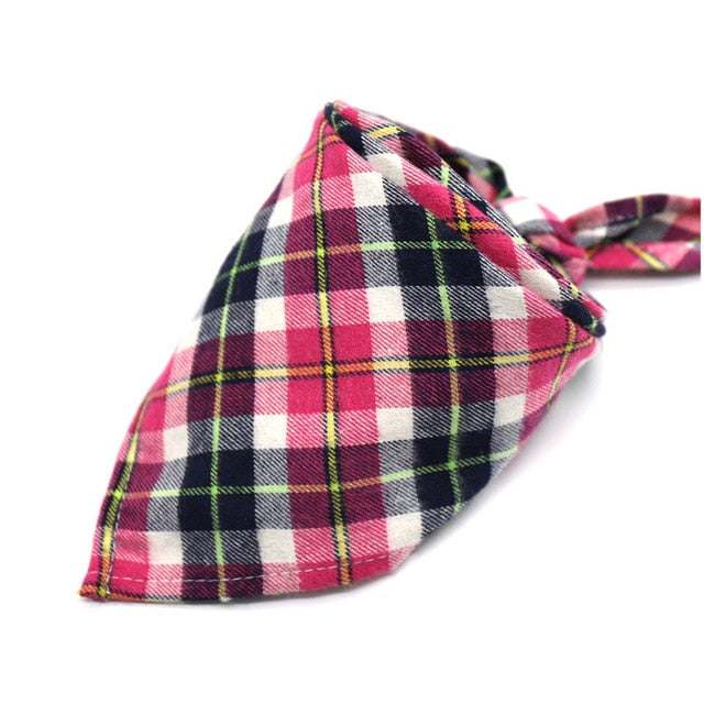 Cotton Plaid Pet Bandana