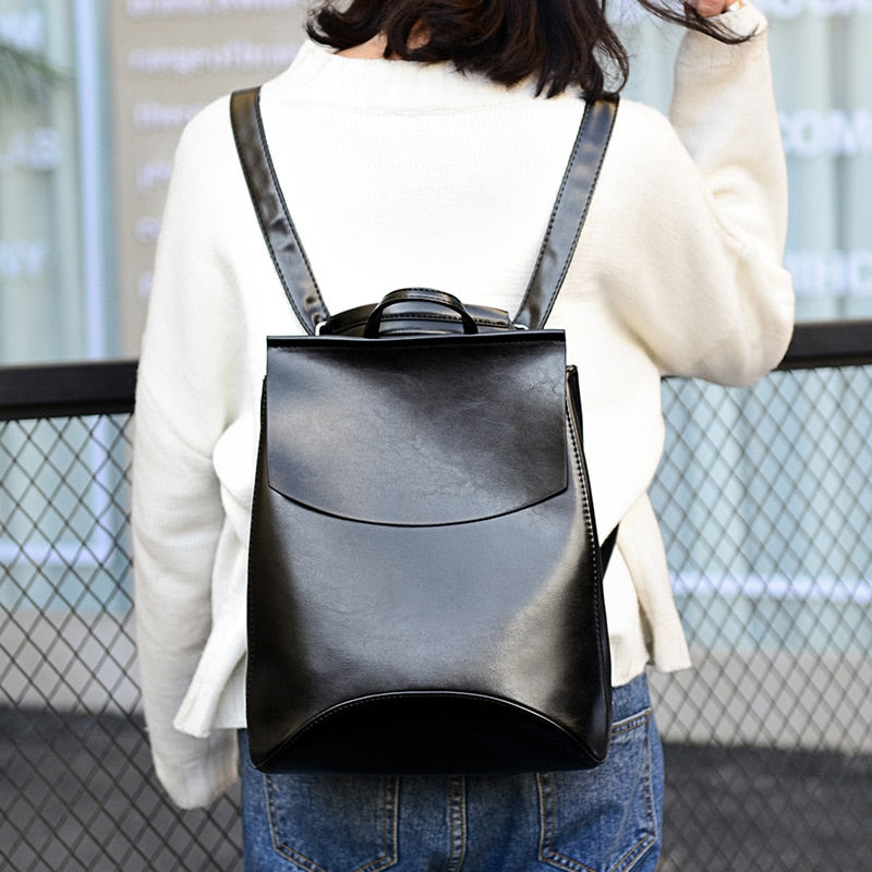 Mochila High Quality Leather Backpack