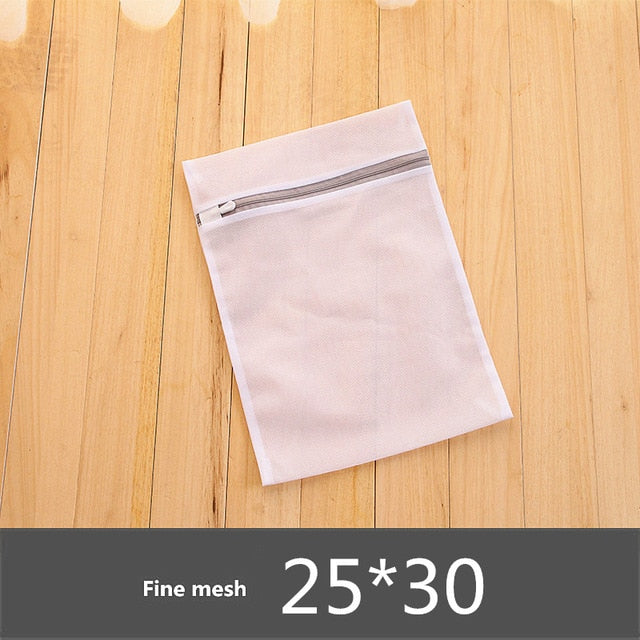 Gray Zipper Mesh Wash Bags