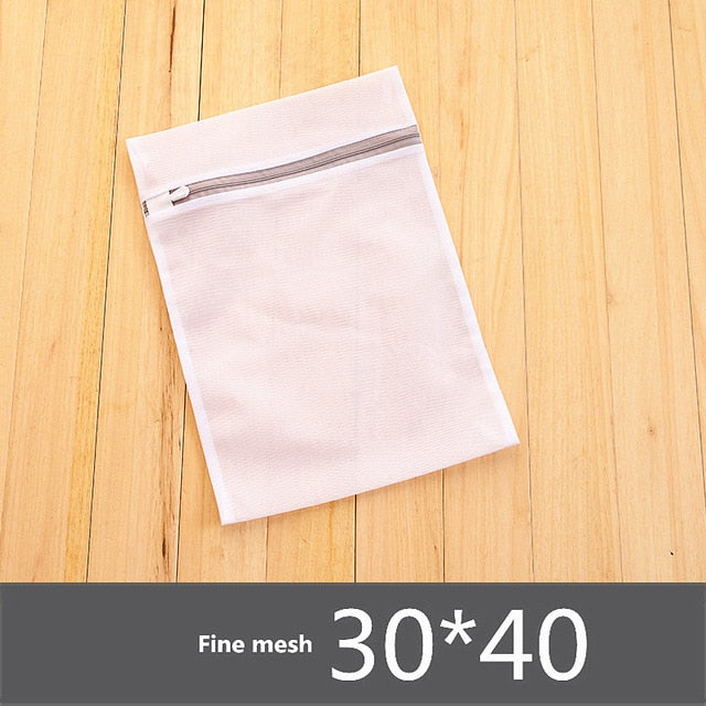 Gray Zipper Mesh Wash Bags