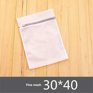 Gray Zipper Mesh Wash Bags