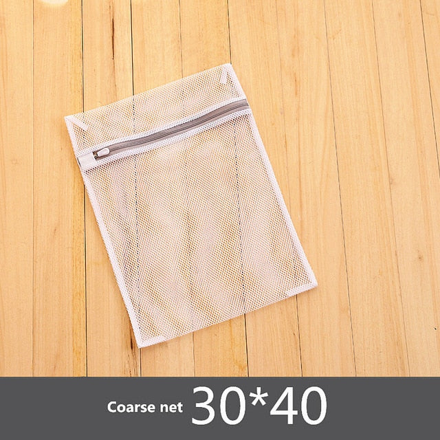Gray Zipper Mesh Wash Bags