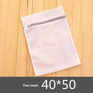 Gray Zipper Mesh Wash Bags