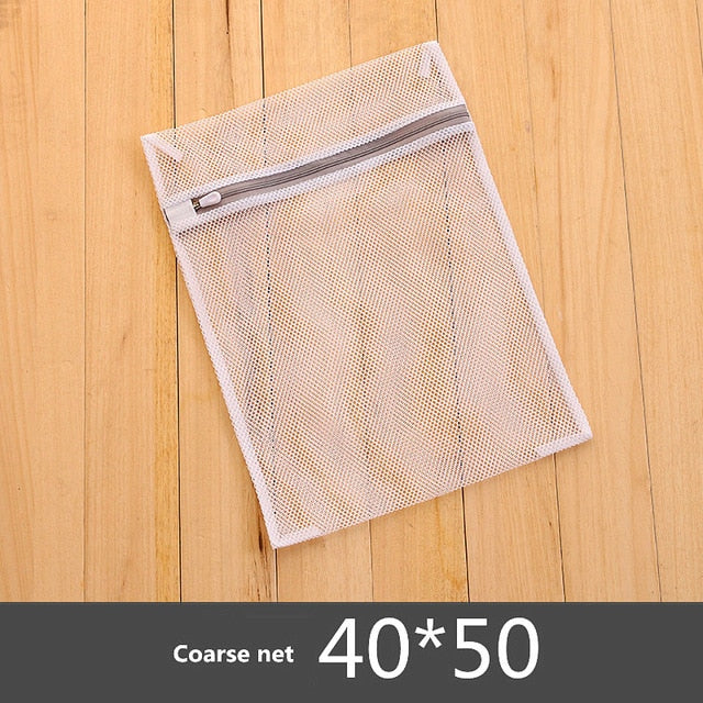 Gray Zipper Mesh Wash Bags