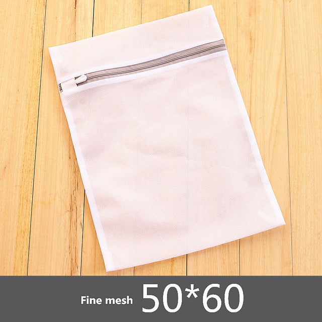 Gray Zipper Mesh Wash Bags