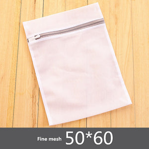 Gray Zipper Mesh Wash Bags